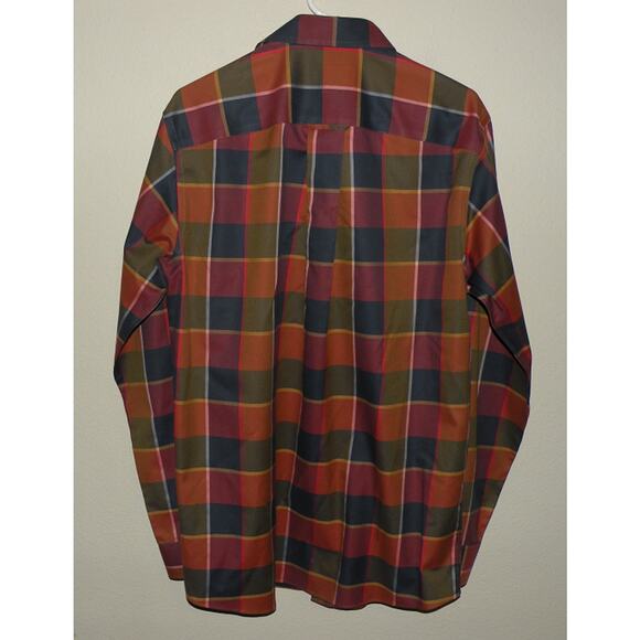 Orvis Men’s Medium Tall MT LS Snap Shirt Multi-Colored Plaid Black Snaps Stretch - Picture 4 of 4